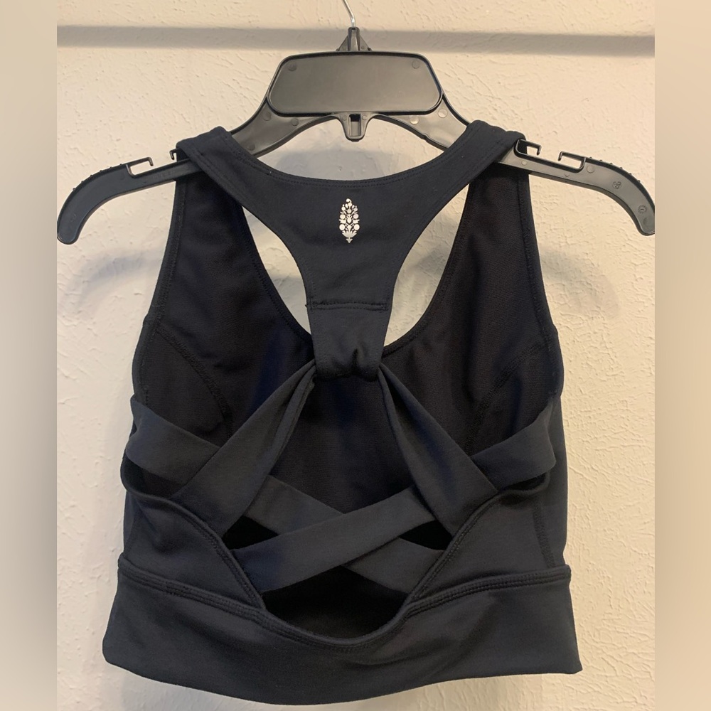 FP Movement Black Strappy Racerback Sports Bra